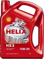 Масло моторное минеральное Shell Helix HX3 15w-40, 4л 