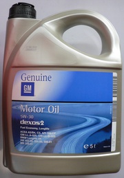 Оригинальное моторное масло GM Dexos 2 5W30, 5л