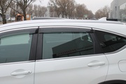 Ветровики (дефлекторы окон с хром полоской) для Honda CR-V 2012 года
