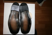 Туфли кожаные, мужские, летние- 27 размер, черные