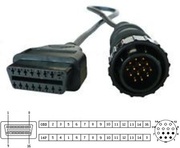 Переходник c OBD-II 16-pin на 14-pin MB Sprinter, VW LT, SsangYong