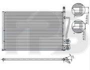 Радиатор кондиционера Ford Fusion 02-06