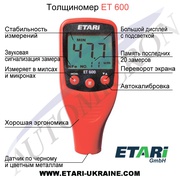 Толщиномер ETARI ET-600/измеритель толщины краски авто, металл-алюминий