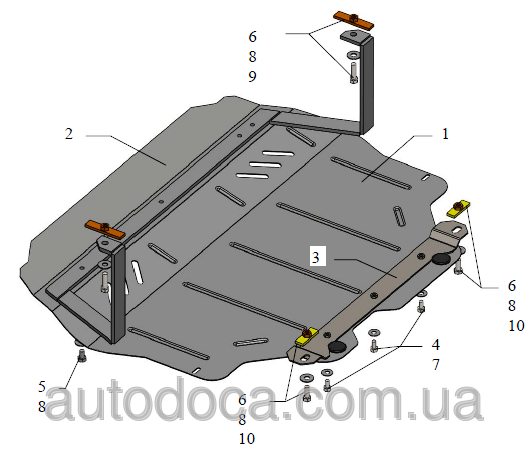 Защита картера volkswagen bora